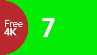 Animation Number (7) Green Screen - Free 4K