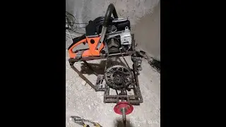 Трицикл на бензопиле, своими руками. Carver Promo PSG 45-15 2,5 л.с 1,8 кВт 45 куб бак 0,55 л  106дБ