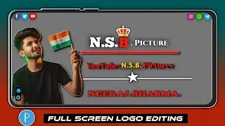 Full Screen Logo/Watermark Editing || trending logo kaise banaye pixellab || how to make logo