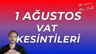 1 AĞUSTOS VAT ON FEES DEĞİŞİKLİĞİ | Artık Tüm Amazon Hizmetlerinin KDV'si Kesilecek