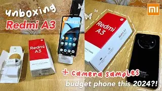 Unboxing Redmi A3 (budget 3k phone this 2024) + Camera sample shots