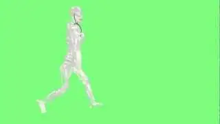 terminator walk r01s02 poser animation green screen