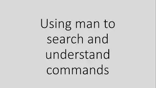 Using man to search and understand commands | Hindi
