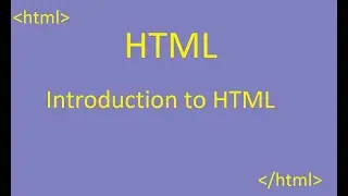 1 Html introduction
