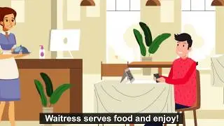 2D Animation of Restaurant service