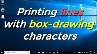 Printing lines with box-drawing characters