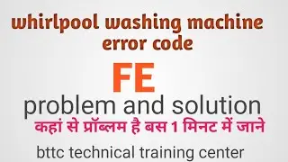FE error code in whirlpool washing machine, whirlpool washing machine Fe error code
