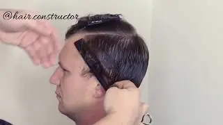 MEN'S HAIRCUT ON FINGERS. ROUND LAYERS. 