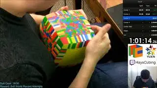 17x17x17 Solve - Timelapse! 2 Hour & 32 Minute solve