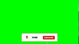 Template - Animated Subscribe and Like [Green screen]