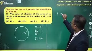 NCERT 12th Maths Chapter 06 Exercise 6 1 Q 17 Application of Derivatives