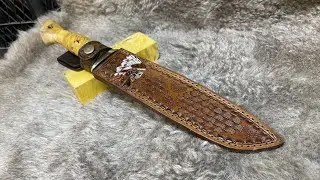 Ножны с тиснением. (Leather sheath)