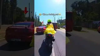 Better wait a bit 😅 When the driver’s a girl in a learner's car 😂 #reaction #moto #bikelover