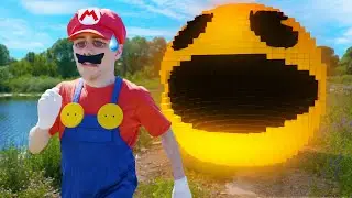 Pacman vs Super Mario in real life