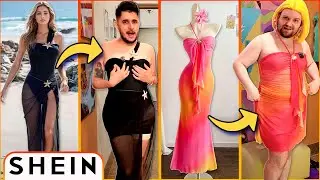 Trying on women's clothing from Shein