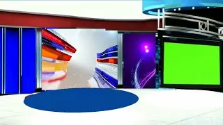 news studio background/virtual news studio green screen/
