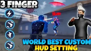 TOP 5 BEST CUSTOM HUD FREE FIRE 3 FINGER CLAW | BETTER THAN PC PLAYERS | THREE FINGER CUSTOM HUD