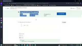 Module quiz: The Building Blocks of a Program Coursera | Programming with JavaScript Meta