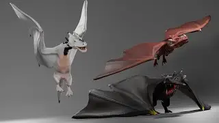 Fantasy Dragons 3d model preview