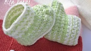 Пинетки крючком "Mint happiness"