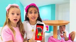 Nastya ve Evelyn kasırgalardan ve fırtınalardan korunmak için güvenlik kurallarını öğreniyor