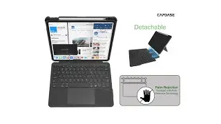 Trackpad  Keyboard Detachable Flip Case for iPad models, CAPDASE