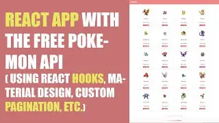 React App with pokemon API using react Hooks, custom pagination and single page