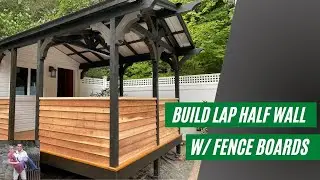 Build Cedar Lap Siding Deck Enclosure Half Wall with Fence Boards How To #how #diy #howto