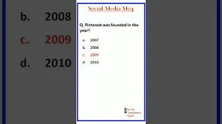 Social Media MCQ's #shorts #youtubeshorts