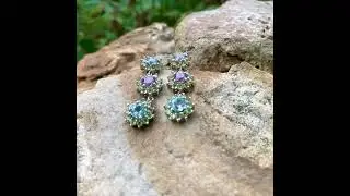 Серебряные серьги с топазами