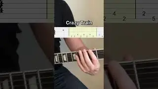 Crazy Train Guitar + Tabs #guitartabs #guitartutorial #guitarbeginner #guitarcover