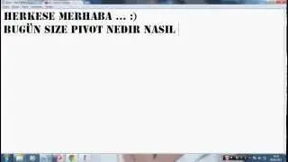 Pivot Nedir Nasıl Kullanılır ? [HileZm]