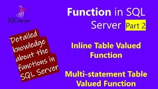 function | function in sql server | scalar valued function | user defined functions in sql | part 2