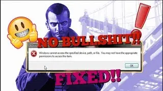''Windows can't access the specified device or file. You may not have the appropriate permissions''