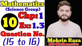 10th Class Maths | CH-1 | Exercise 1.3 | Questions (15 to 16) | Substitution method