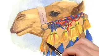 Watercolor Camel Painting With Moroccan Twist: Step-by-step Tutorial