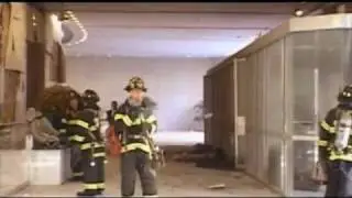 Signs of an explosion at the WTC North Tower lobby