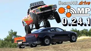 Pre-Runner Multiplayer Figure 8 Jump Races! | BeamNG 0.24.1 Bastion & Bolide Rally