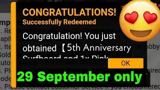 FREE FIRE | FF REDEEM CODE TODAY 29 September FREE FIRE REDEEM CODE TODAY | 29 September REDEEM CODE