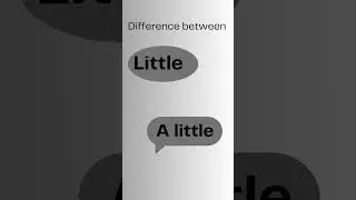 Little and A little difference| English grammar @englishwalididi