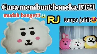 CARA MEMBUAT BONEKA RJ BT21/BTS dari kain flanel