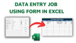 Data Entry using Form in Microsoft Excel | Data Entry in Excel
