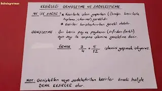 5.sınıf kesirleri genişletme ve sadeleştirme (denk kesirler)  @Bulbulogretmen   