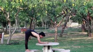 Backward bending Aasan with Master vipin Rana