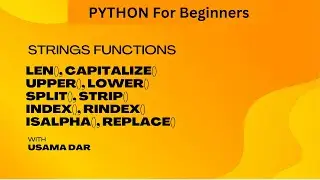 Python Basics: Lesson 2 (String Functions)