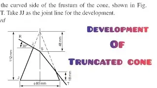 Truncated cone development in | Technical drawing | Engineering drawing