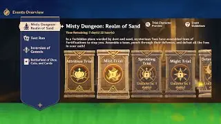 Attrition Trial & Mist Trial | Mist Dungeon: Realm of Sand | Genshin Impact