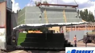 Снятие стекловолоконого бассейна с матрицы