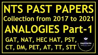 Top 40 Most Repeated Analogies | Part 1 | NTS Past Papers | For GAT, HEC-HAT, NAT, CT, PST, AT & DM