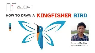 How To draw A kingfisher bird.